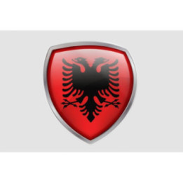 Albania Flag Style 4 Sticker - DecalsHouse