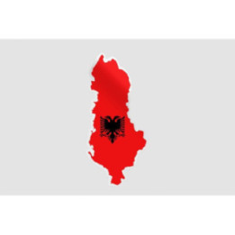 Albania Map Style 2 Sticker - DecalsHouse