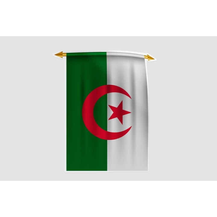 Algeria Flag Style 15 Sticker - DecalsHouse