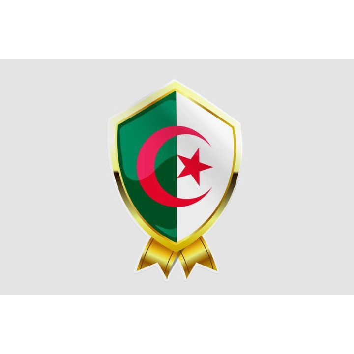 Algeria Flag Style 7 Sticker - DecalsHouse