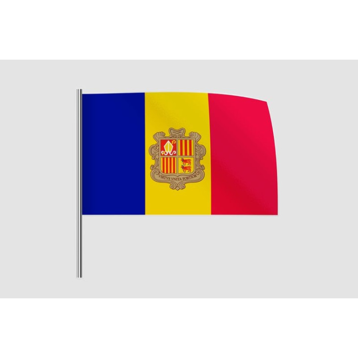 Andorra Flag Style 14 Sticker - DecalsHouse