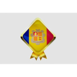 Andorra Flag Style 19 Sticker - DecalsHouse
