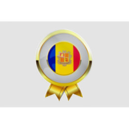 Andorra Flag Style 23 Sticker - DecalsHouse