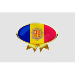 Andorra Flag Style 24 Sticker - DecalsHouse