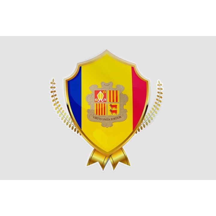 Andorra Flag Style 25 Sticker - DecalsHouse