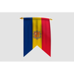 Andorra Flag Style 4 Sticker - DecalsHouse
