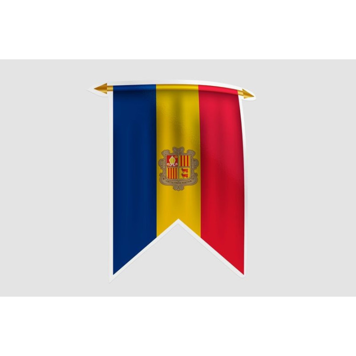 Andorra Flag Style 4 Sticker - DecalsHouse
