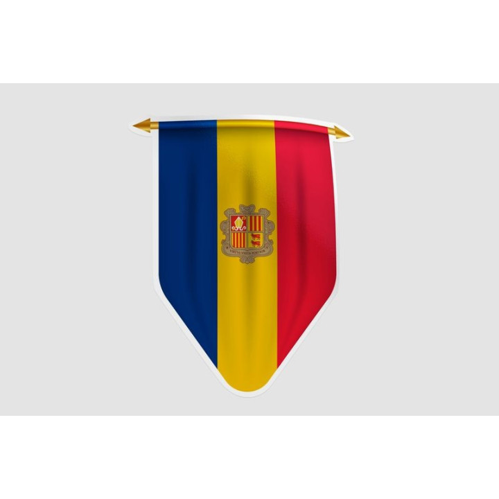 Andorra Flag Style 7 Sticker - DecalsHouse