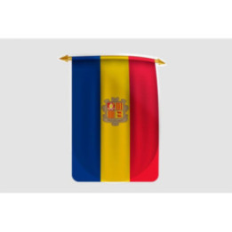Andorra Flag Style 9 Sticker - DecalsHouse