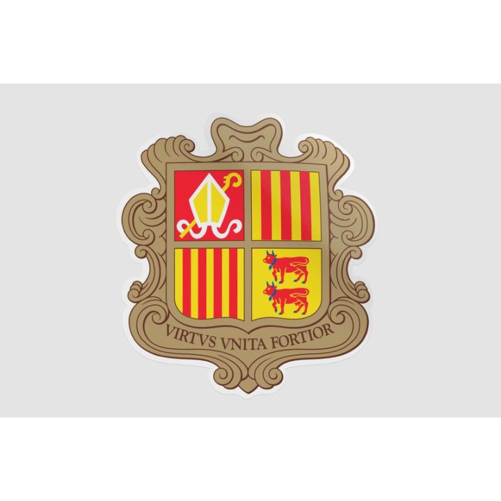 Andorra National Emblem Sticker - DecalsHouse