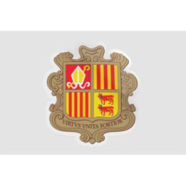 Andorra National Emblem Style 2 Sticker - DecalsHouse