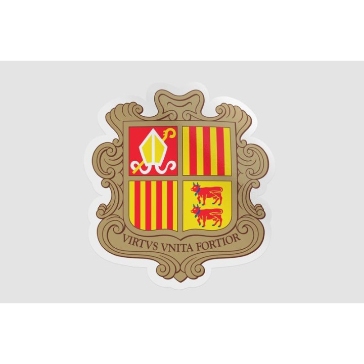 Andorra National Emblem Style 2 Sticker - DecalsHouse