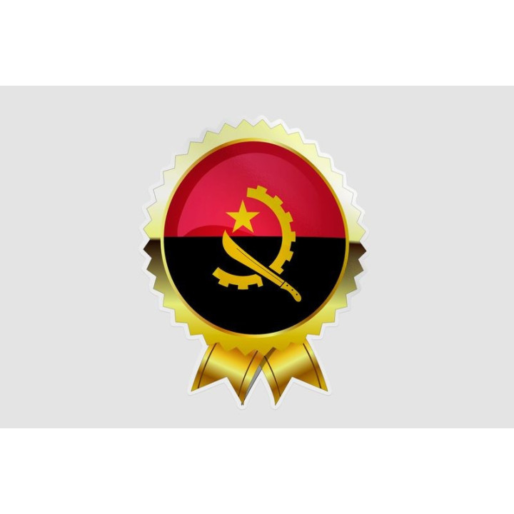 Angola Flag Style 14 Sticker - DecalsHouse