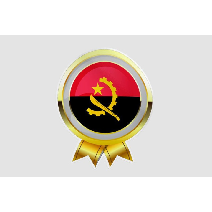 Angola Flag Style 16 Sticker - DecalsHouse