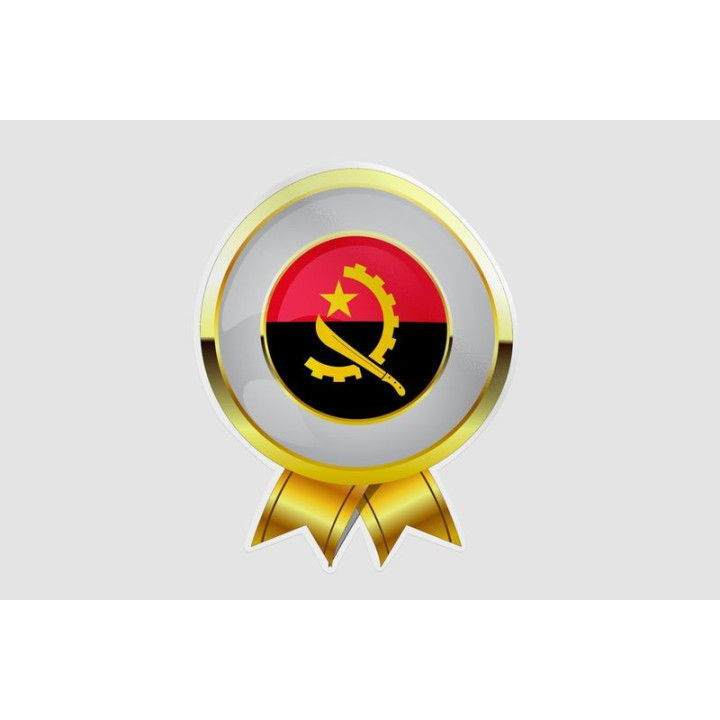 Angola Flag Style 19 Sticker - DecalsHouse