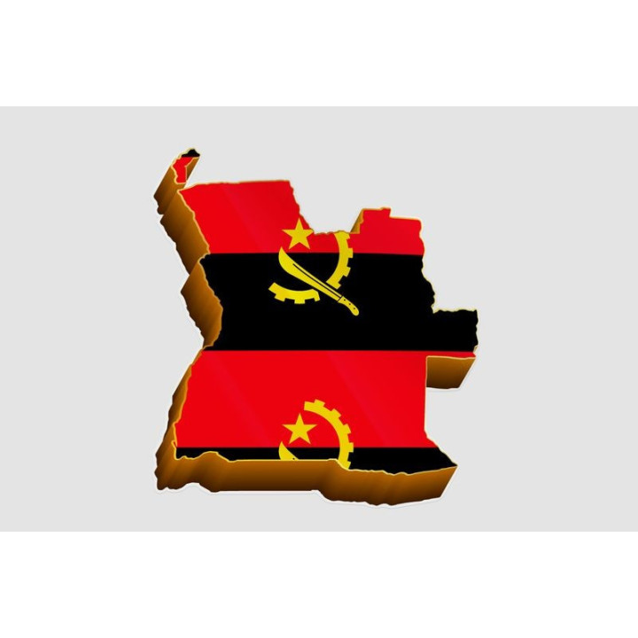 Angola Map Style 2 Sticker - DecalsHouse