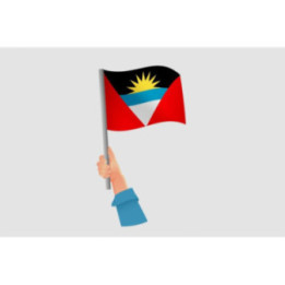 Antigua And Barbuda Flag Style 2 Sticker - DecalsHouse