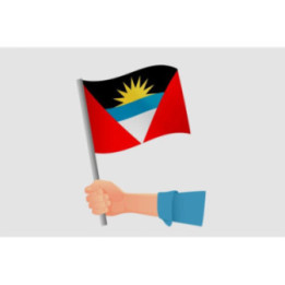 Antigua And Barbuda Flag Style 5 Sticker - DecalsHouse