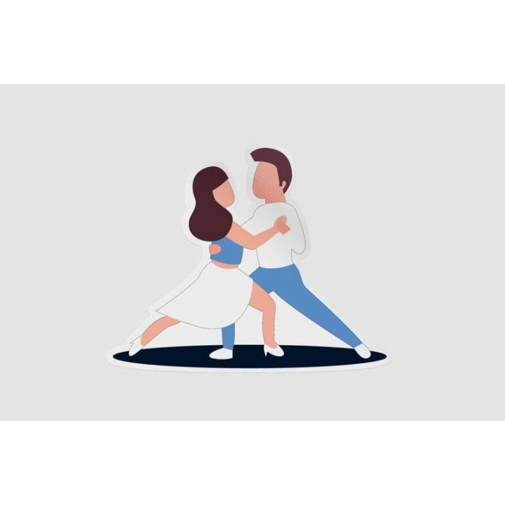 Argentina Couple Dance Sticker - DecalsHouse