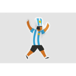 Argentina Fan Style 3 Sticker - DecalsHouse