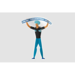 Argentina Football Fan Sticker - DecalsHouse