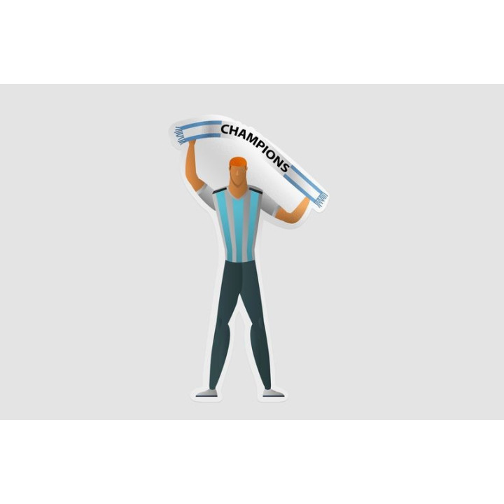 Argentina Football Fan Style 2 Sticker - DecalsHouse