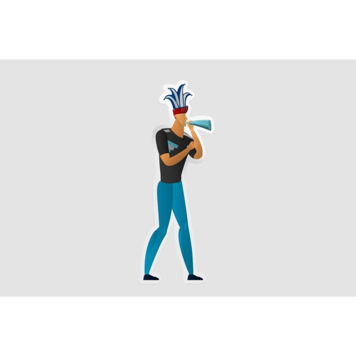 Argentina Football Fan Style 4 Sticker - DecalsHouse