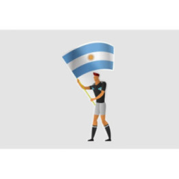 Argentina Football Fan Style 6 Sticker - DecalsHouse