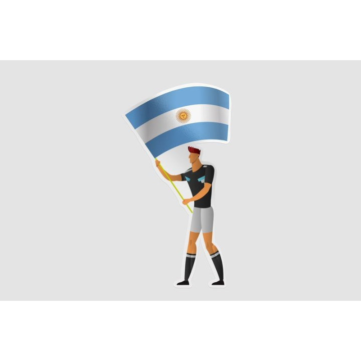 Argentina Football Fan Style 6 Sticker - DecalsHouse