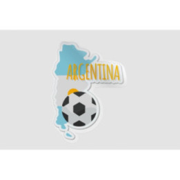 Argentina Map Football Sticker - DecalsHouse