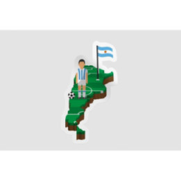 Argentina Map Football - DecalsHouse