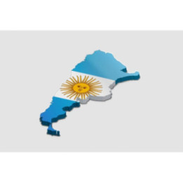 Argentina Map Style 13 Sticker - DecalsHouse