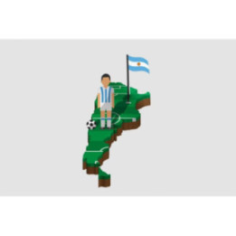 Argentina Map Style 17 Sticker - DecalsHouse