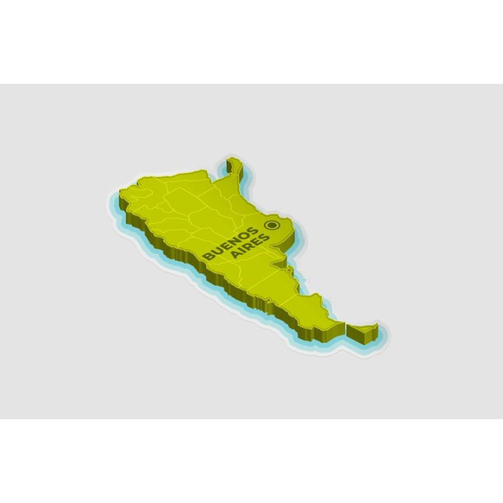 Argentina Map Style 5 Sticker - DecalsHouse
