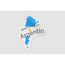 Argentina Map Style 8 Sticker - DecalsHouse
