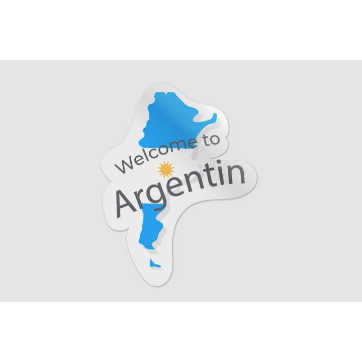 Argentina Map Style 8 Sticker - DecalsHouse