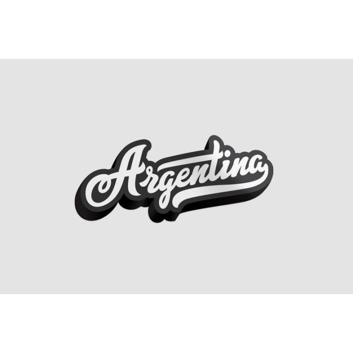Argentina Text Calligraphy Vintage Retro Lettering Sticker - DecalsHouse