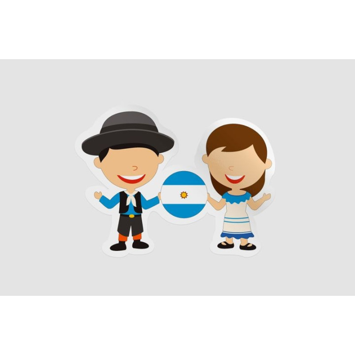 Argentina Traditional Dress Sticker - DecalsHouse