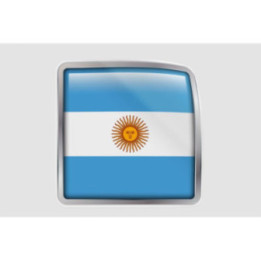 Argentinian Flag Style 3 Sticker - DecalsHouse