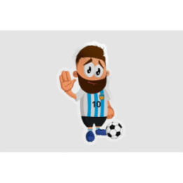 Argentinian Football Player Style 3 Sticker - DecalsHouse
