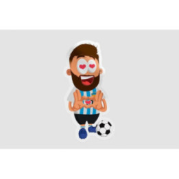 Argentinian Football Player Style 4 Sticker - DecalsHouse