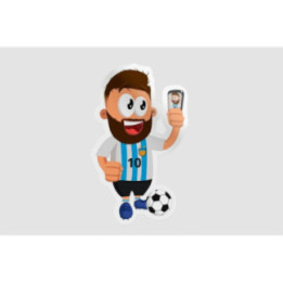 Argentinian Football Player Style 6 Sticker - DecalsHouse