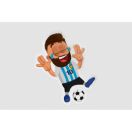 Argentinian Football Player Style 8 Sticker - DecalsHouse