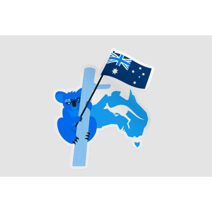Australia Day Badge Style 8 Sticker - DecalsHouse