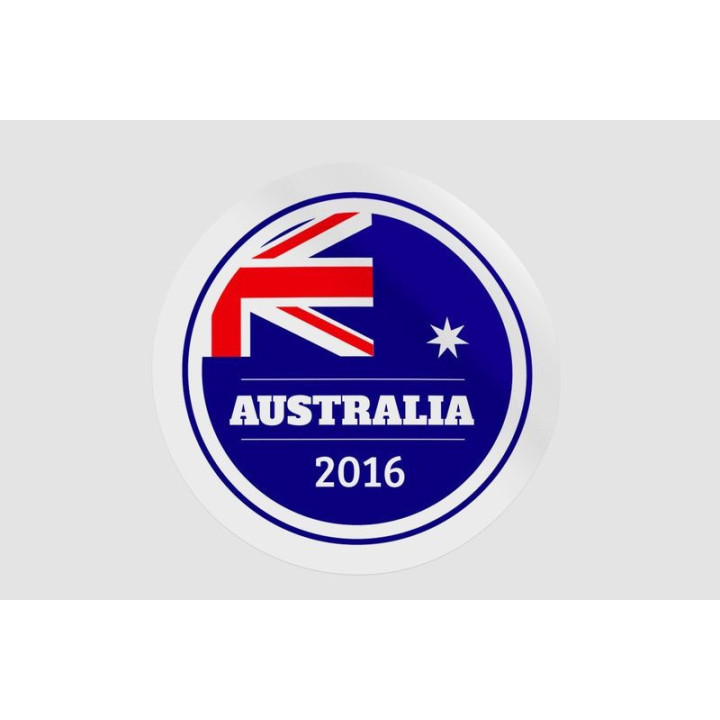 Australia Day Badge Style Sticker - DecalsHouse