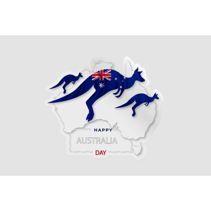 Australia Day Map Sticker - DecalsHouse