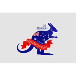 Australia Day Sticker With Kangaroo And National Flag Style 2 Sticker - DecalsHouse