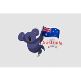 Australia Day With Flag And Koala Style 2 Sticker - DecalsHouse