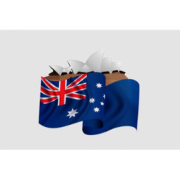Australia Flag Style 10 Sticker - DecalsHouse