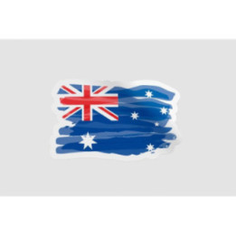 Australia Flag Style 21 Sticker - DecalsHouse